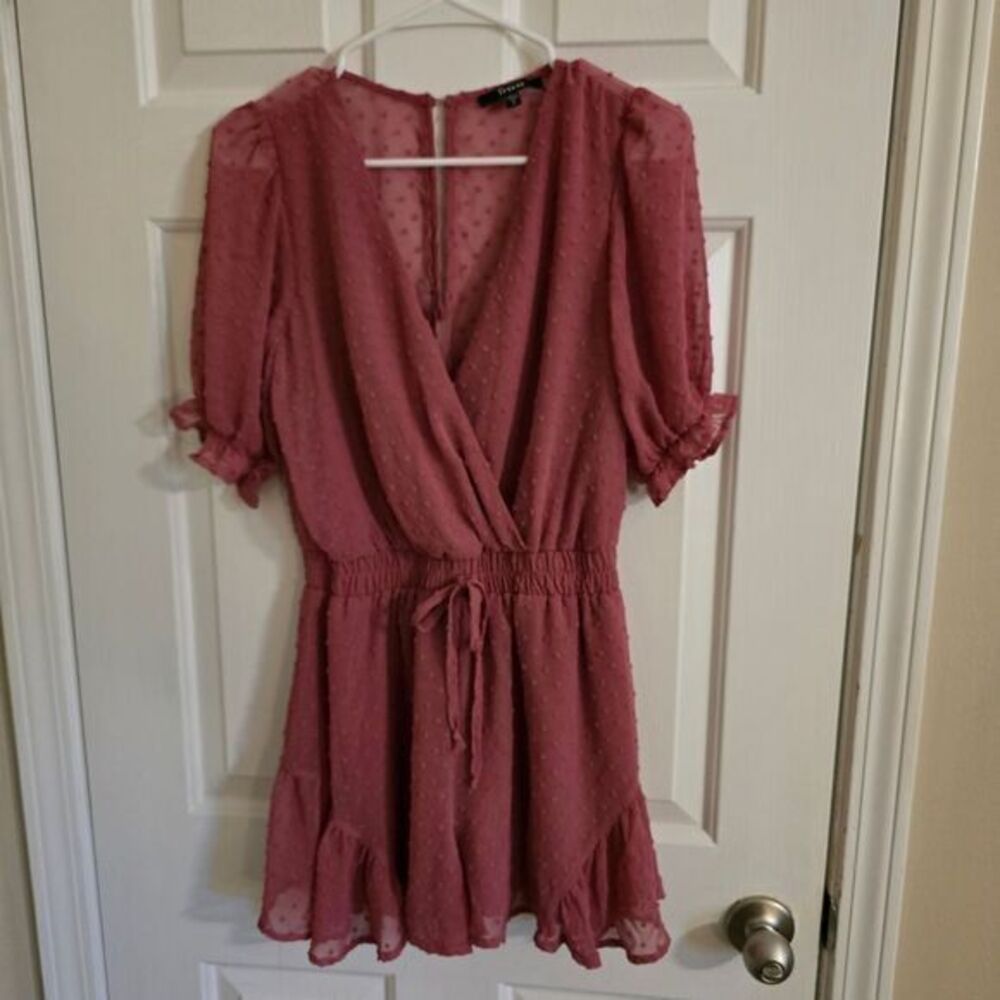 Trixxi‎ Womens Mesh Dot Mauve Romper Size Small
